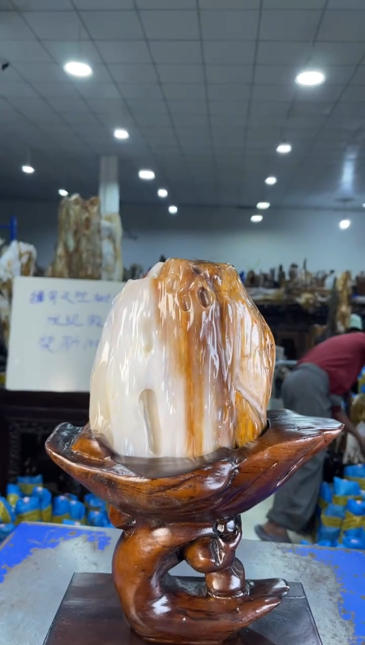 未镶嵌摆件硅化玉21