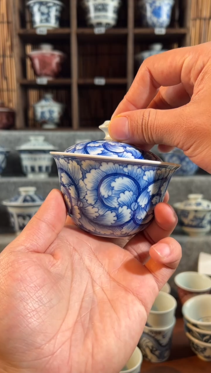 【闪购商品】a158天禄言瓷风味草盖碗