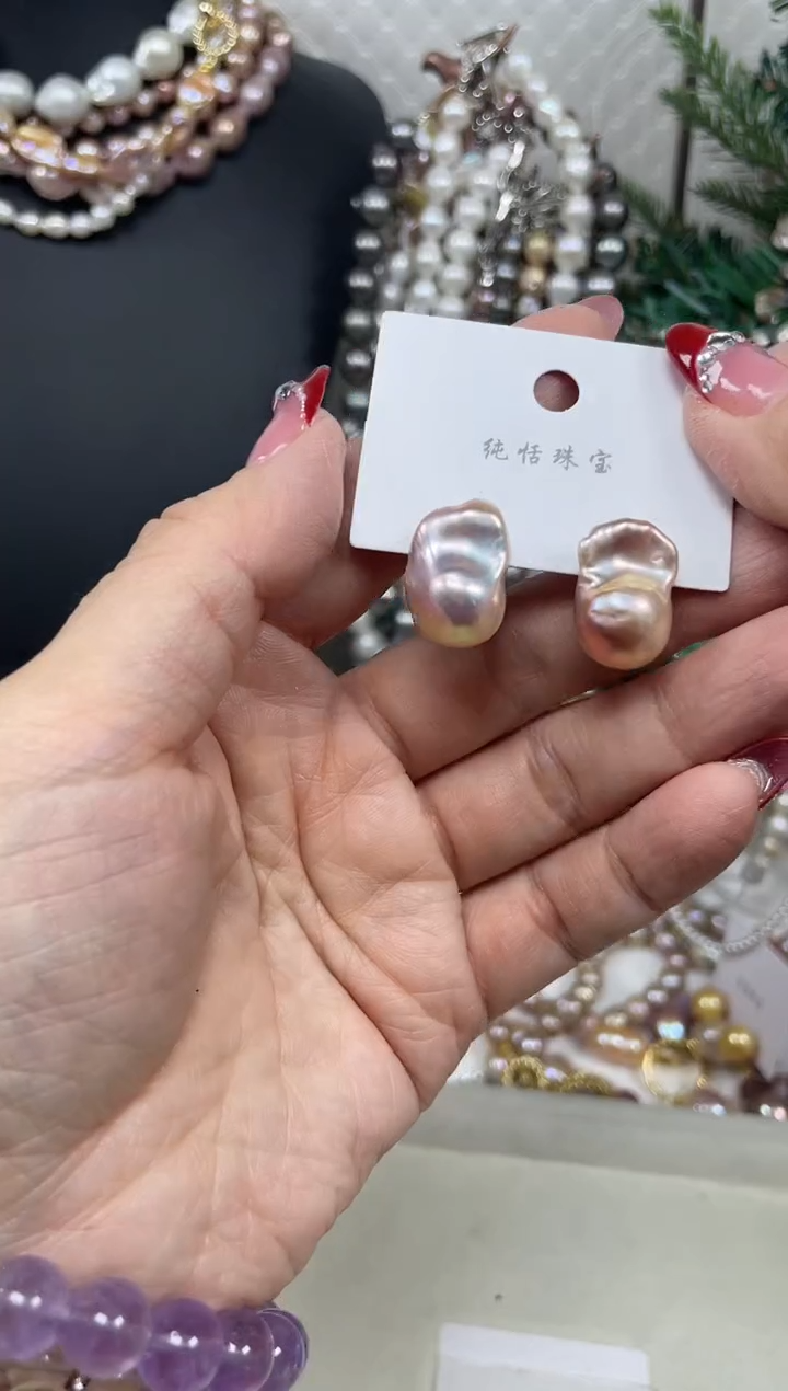 【闪购商品】淡水珍珠耳饰未镶嵌【纯恬珍珠】