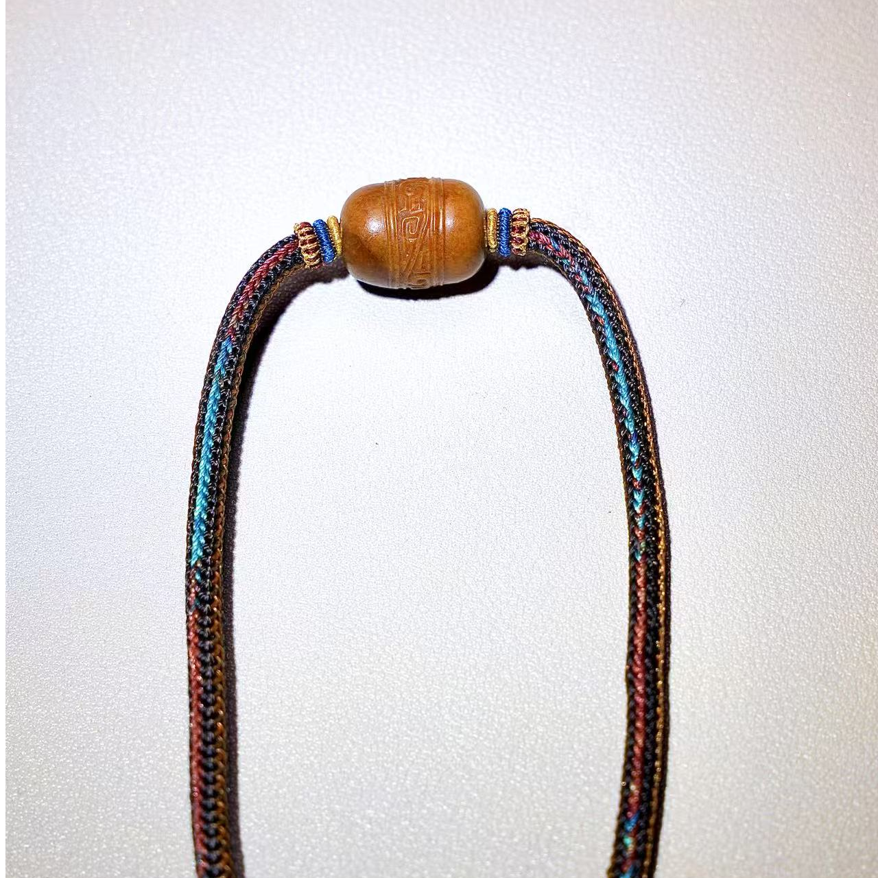 和田玉珠子配饰手把件绳子