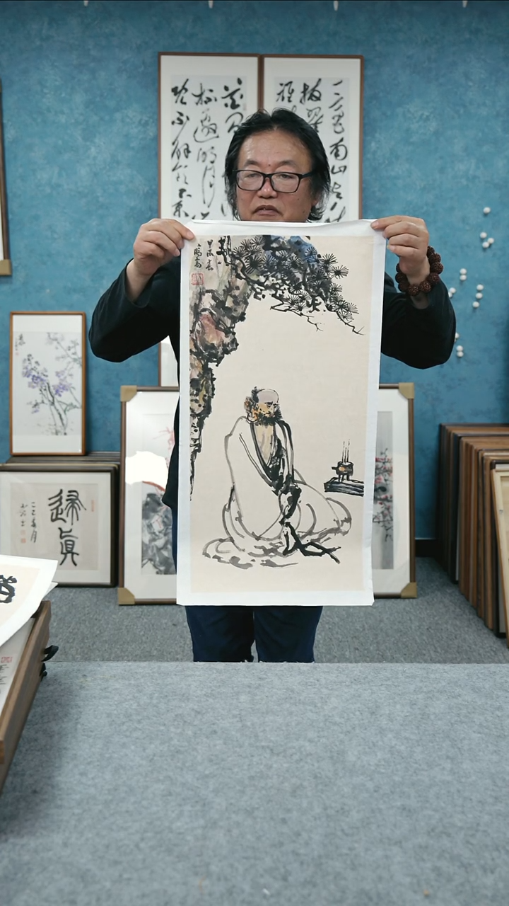 国画唐鹏高老师人物软片