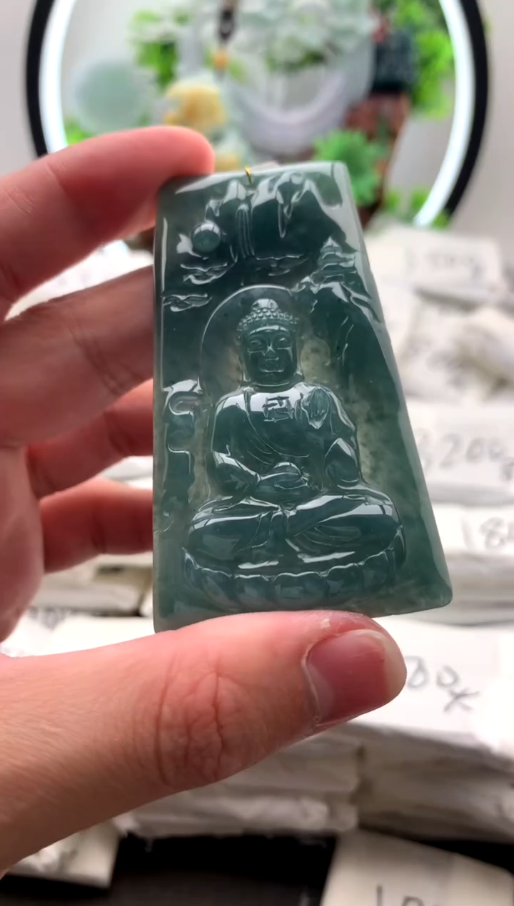 【闪购商品】翡翠颈饰未镶嵌阿弥陀佛
