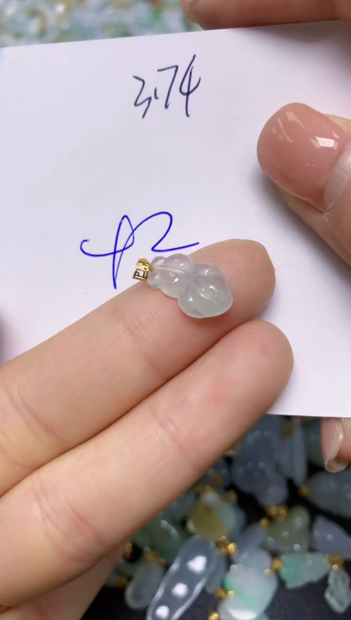 【闪购商品】翡翠挂件18K金镶嵌 天然翡翠A货