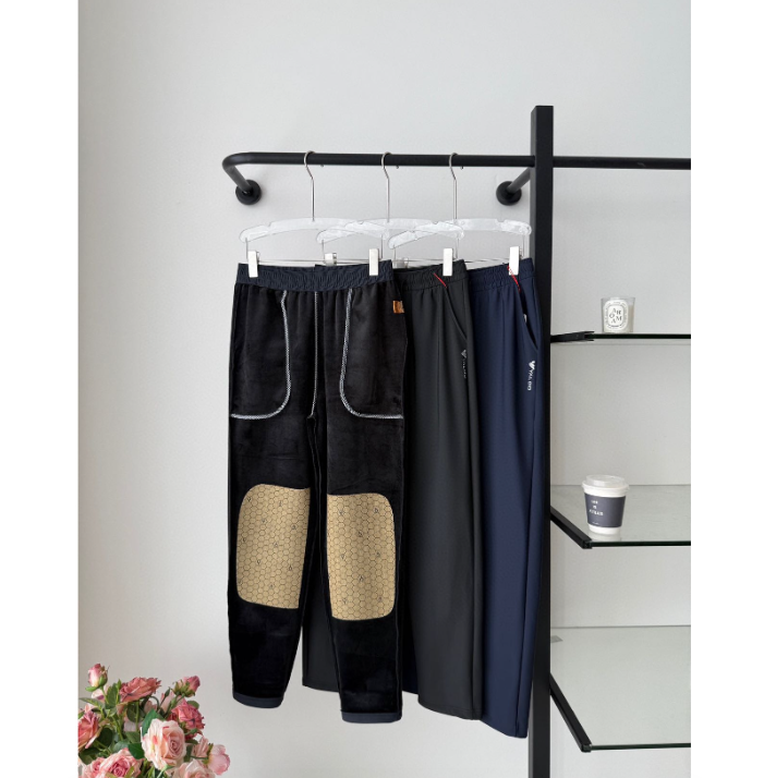 厂 【雅】男女同款加绒石墨烯防风裤货号6668