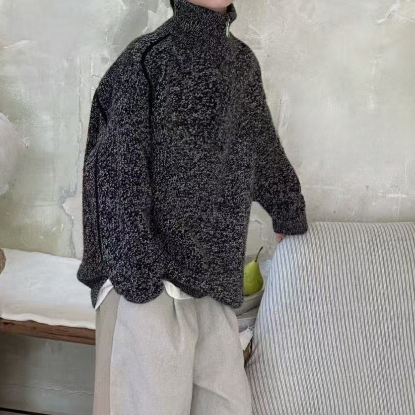 男女童25秋冬半开高领毛衣3135