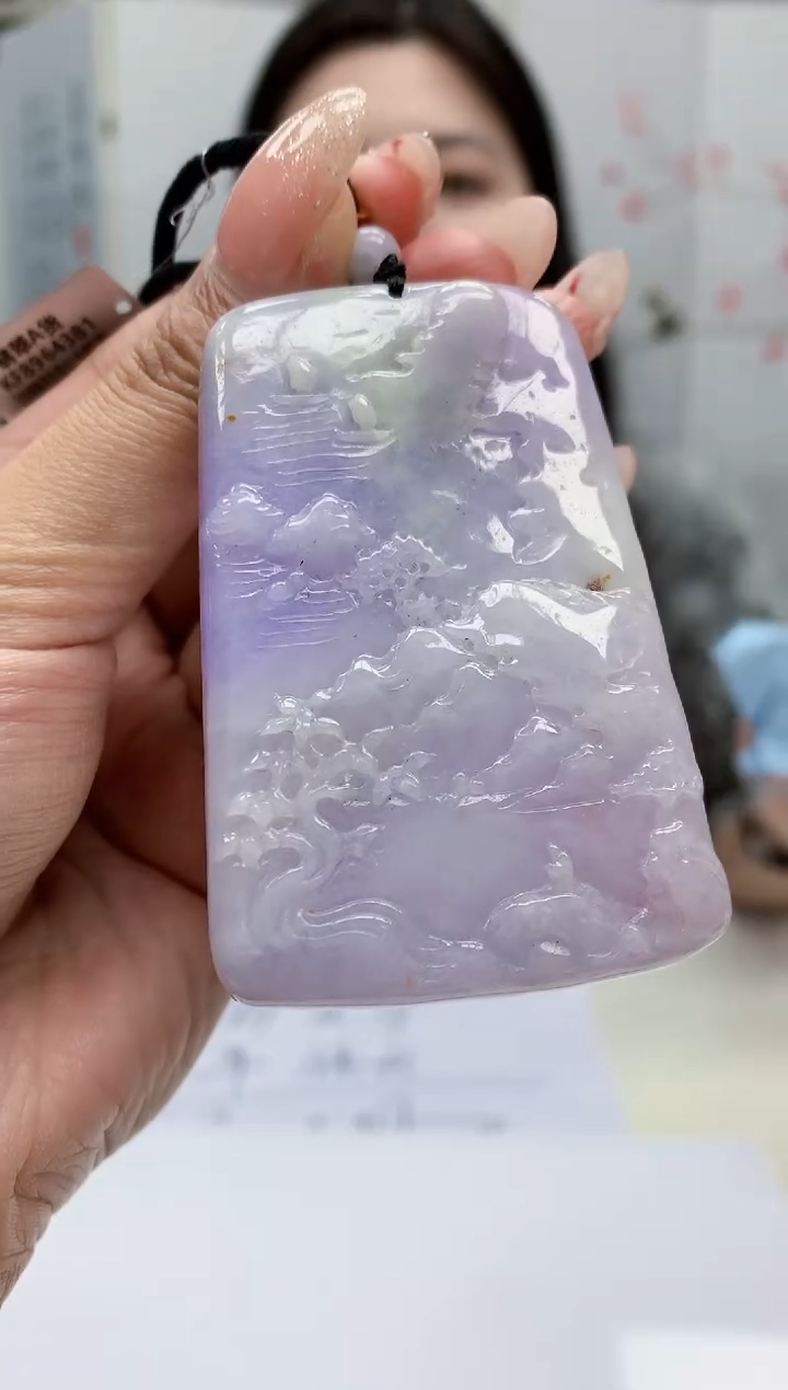 【闪购商品】定制翡翠未镶嵌0405MM-毛货挂件35