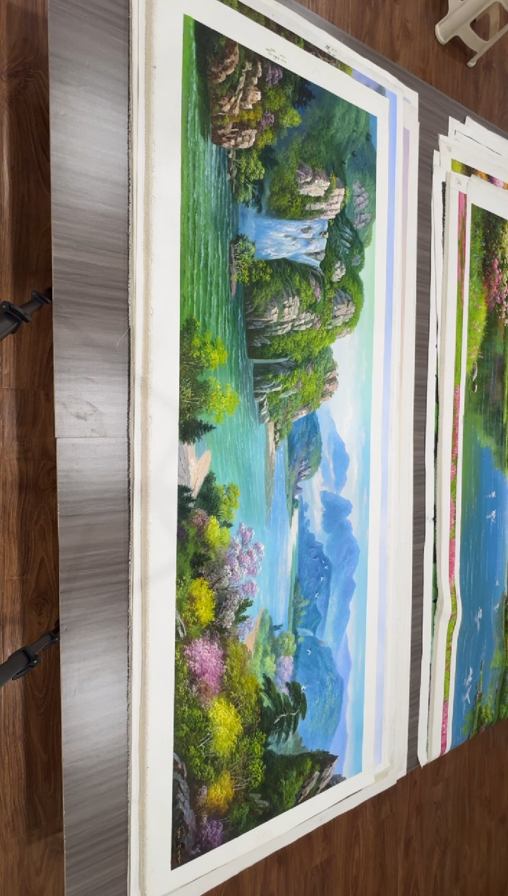 油画【120号】约2.2米丨朝鲜原创纯手绘孤品油画丨顺丰包邮   