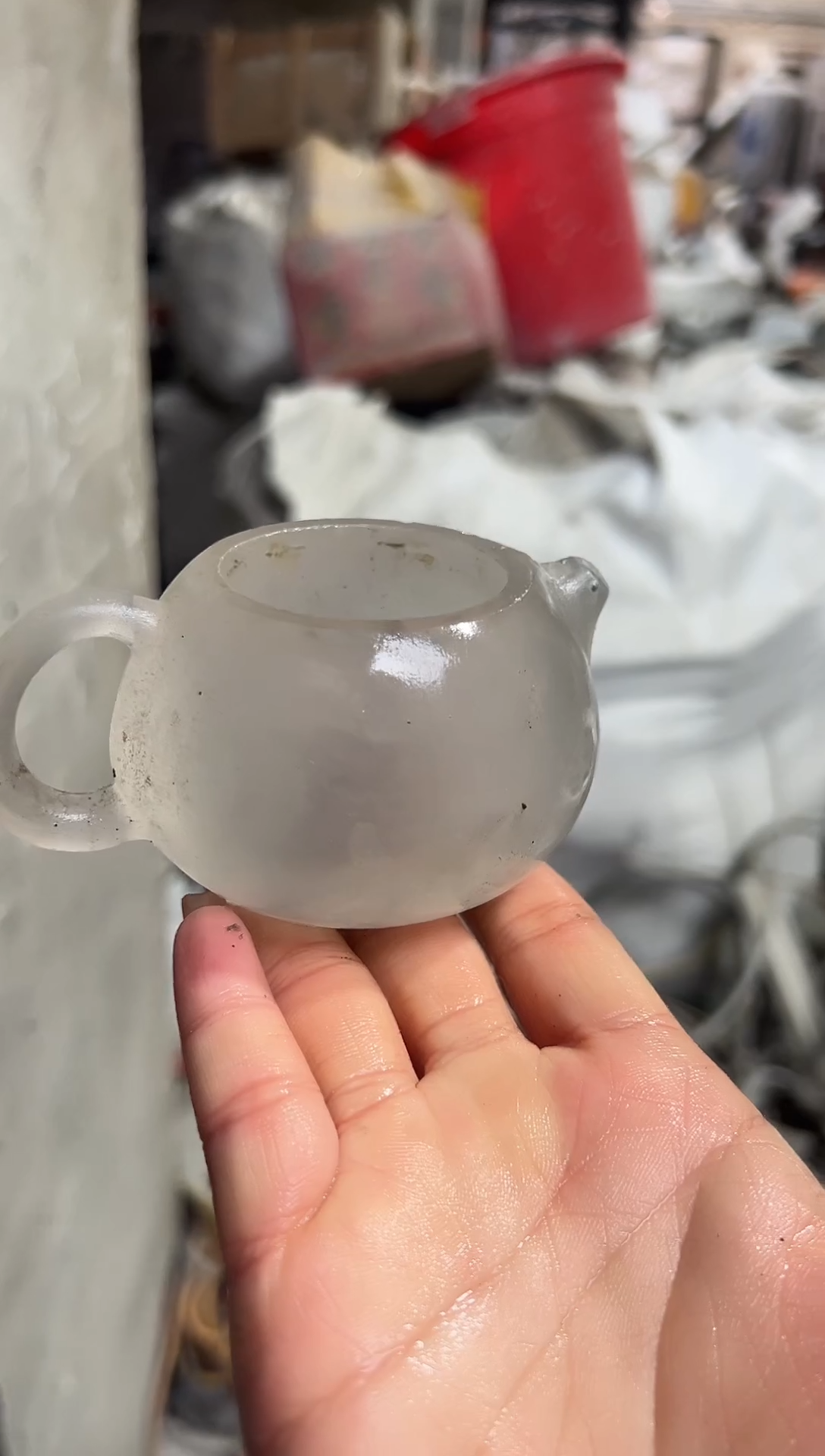 【闪购商品】遇壶堂安山玉微瑕款玉壶