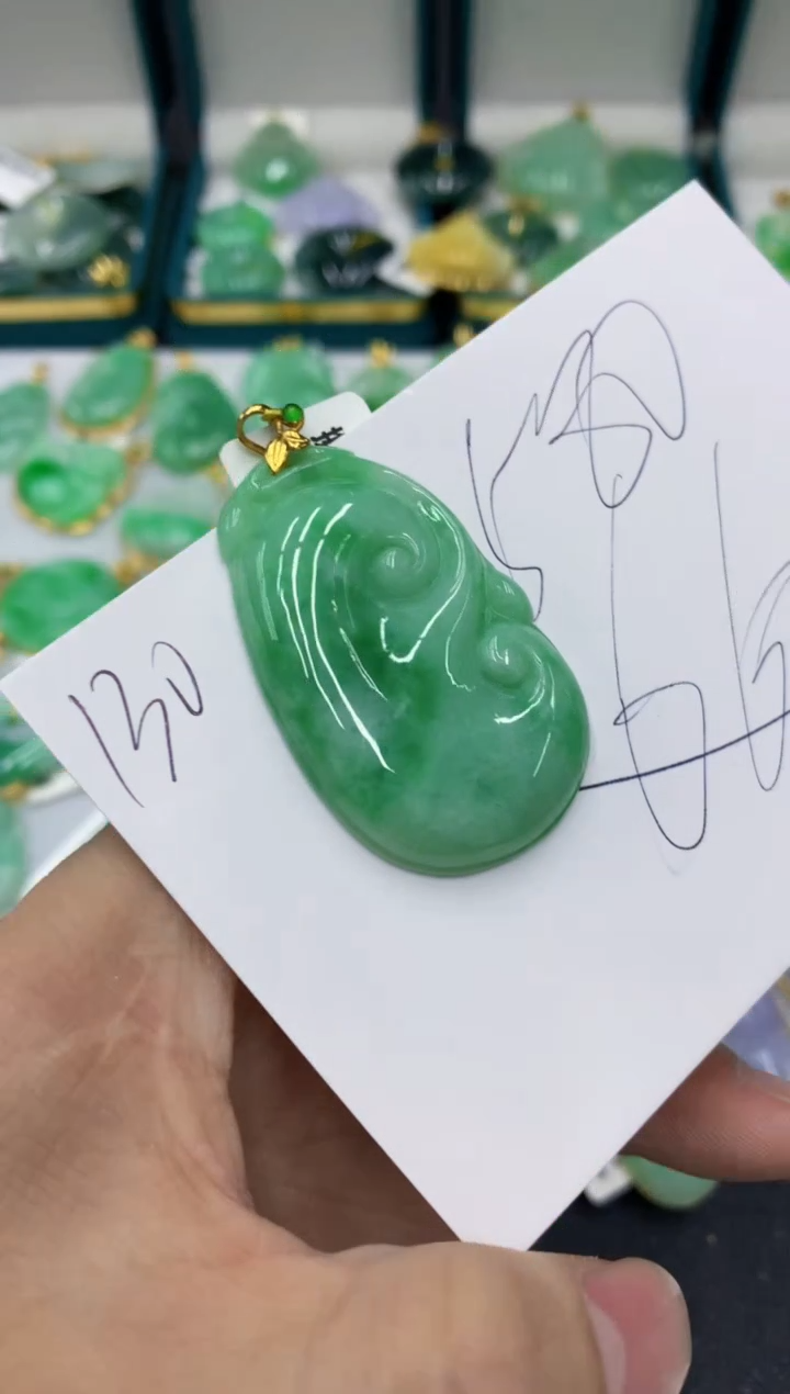 【闪购商品】翡翠颈饰18K金镶嵌号链接11111