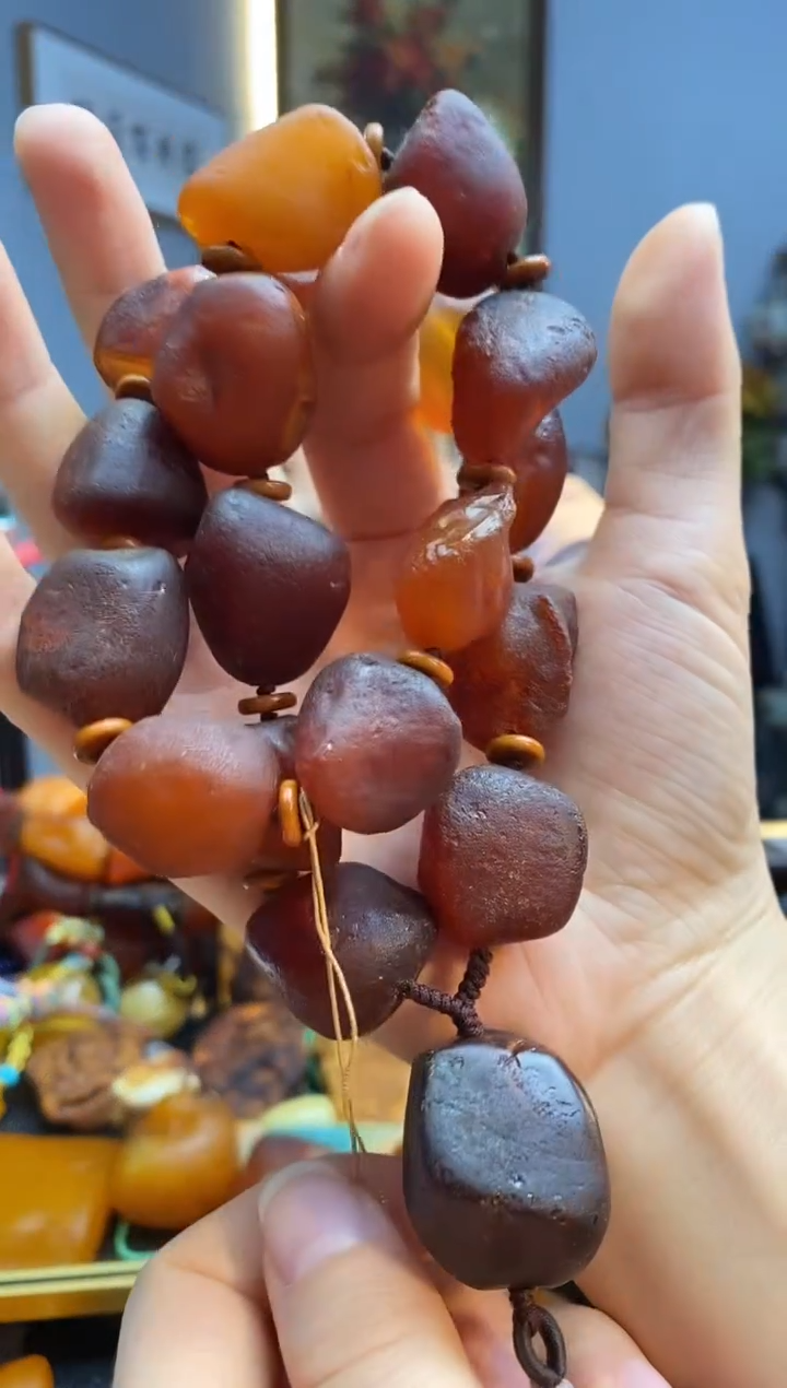 手链琥珀未镶嵌手持