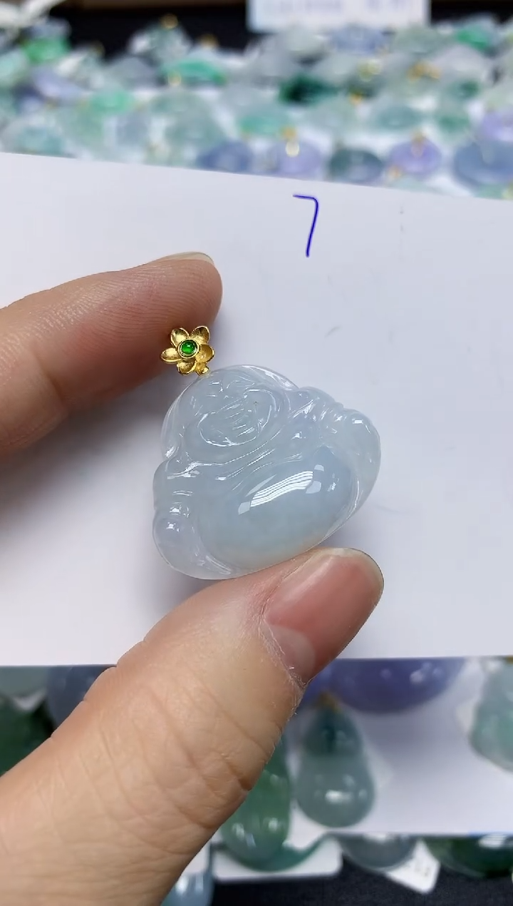 颈饰未镶嵌翡翠天然缅甸翡翠A货翡翠百元以上9元证书费自理