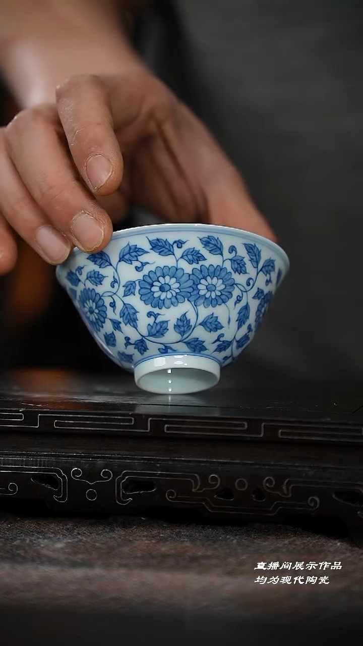 76-1双柱莲宫碗杯（一铭鸿渐）