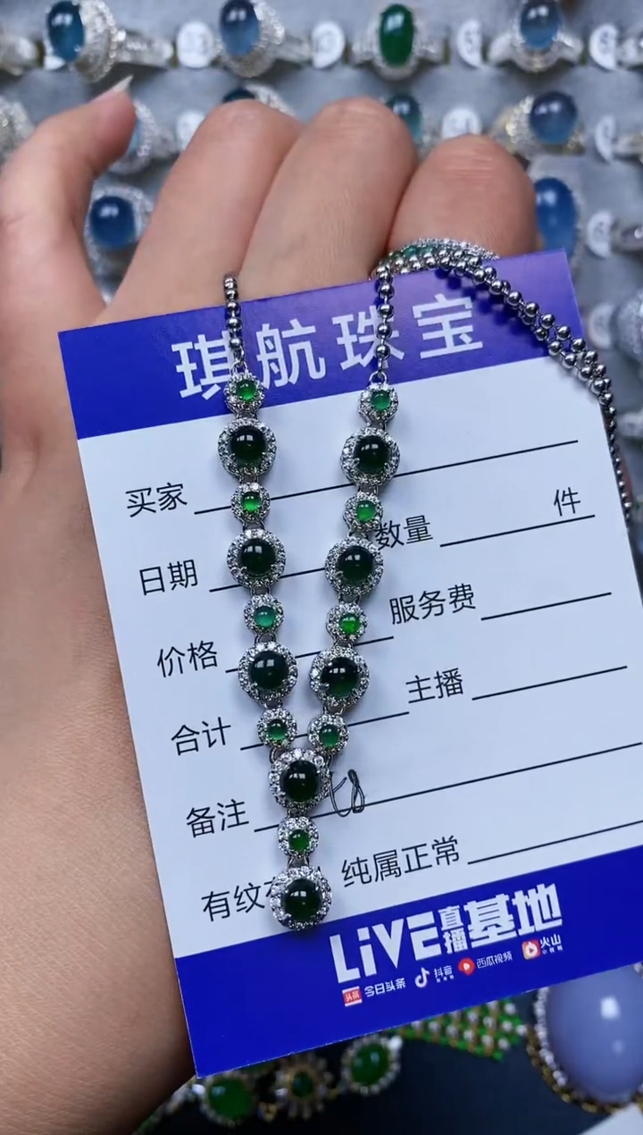 【闪购商品】翡翠颈饰银S925镶嵌0248