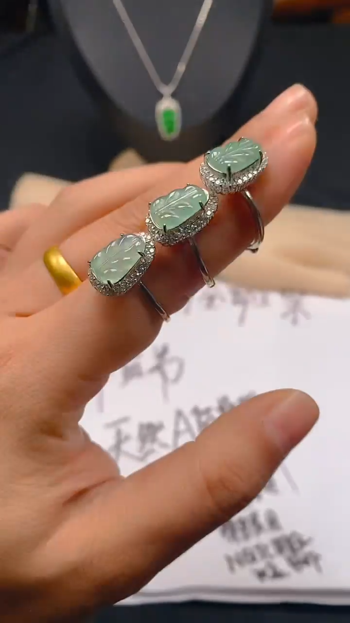 【闪购商品】翡翠戒指未镶嵌天然A货翡翠随机多样性发货