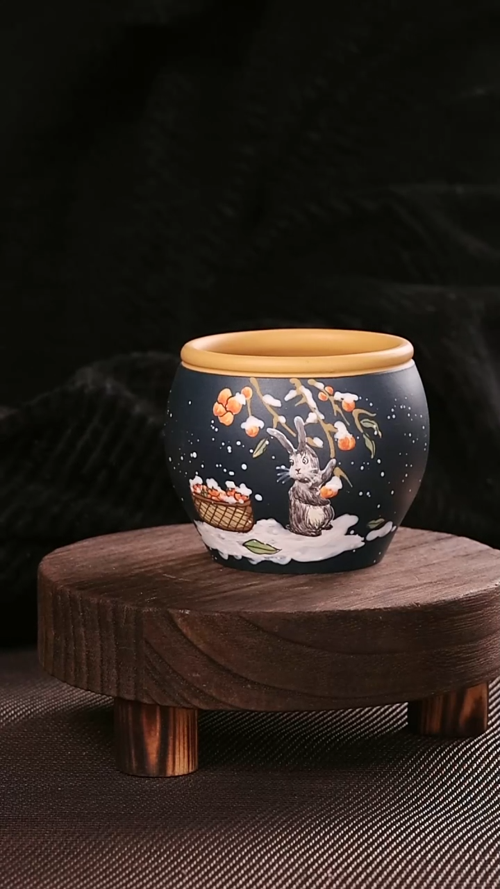 茶杯紫砂紫砂刻绘主人杯25