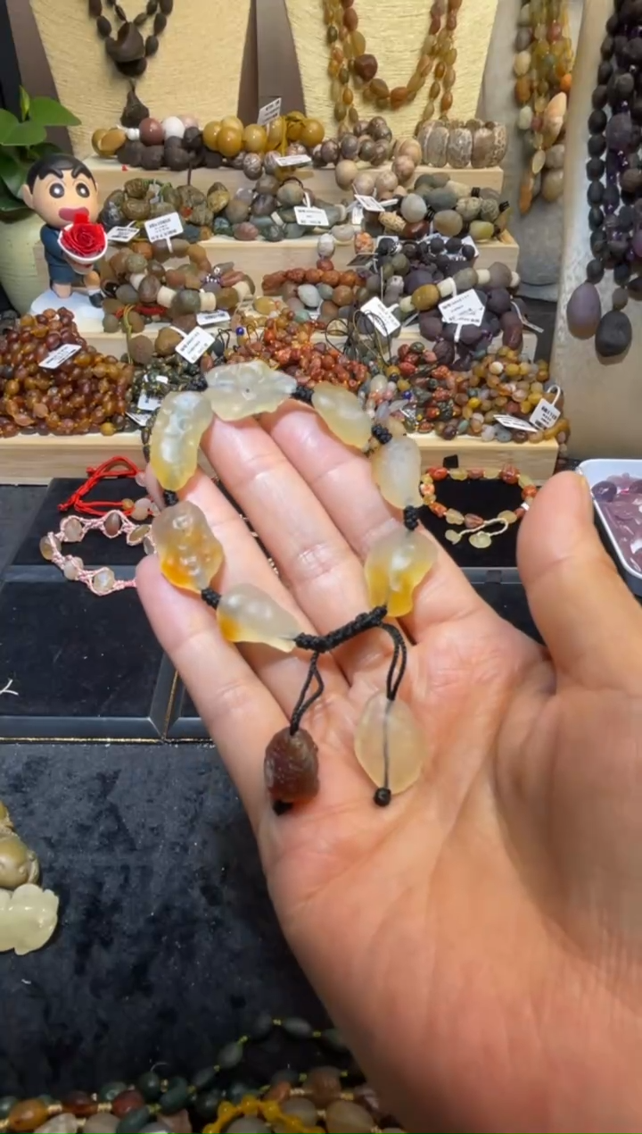 未镶嵌吊坠(不含链)玛瑙/玉髓俏色冰糖玛瑙手链