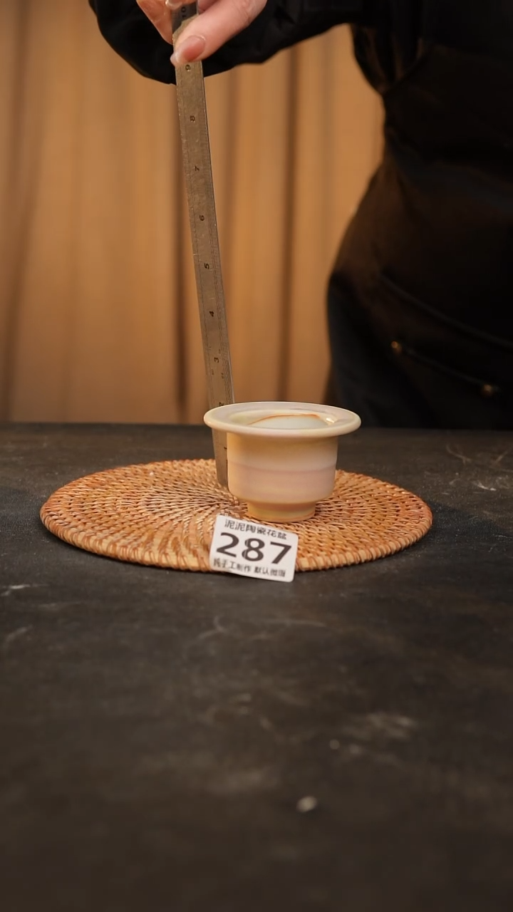 【闪购商品】瓷片287泥泥手工花盆口5高5