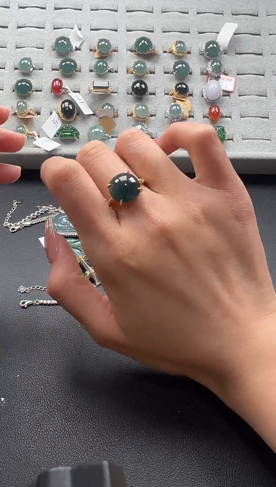 【闪购商品】翡翠戒指银S925镶嵌5765765