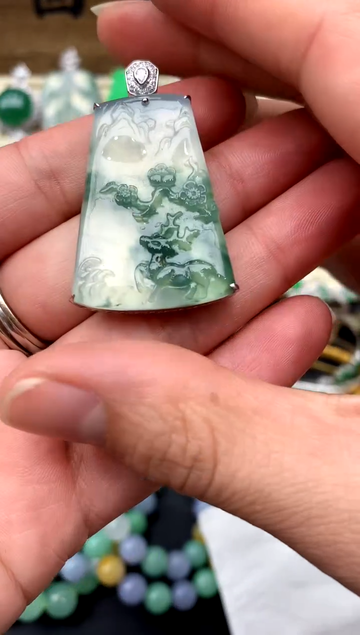 【闪购商品】翡翠颈饰18K金镶嵌172-中国好珍宝