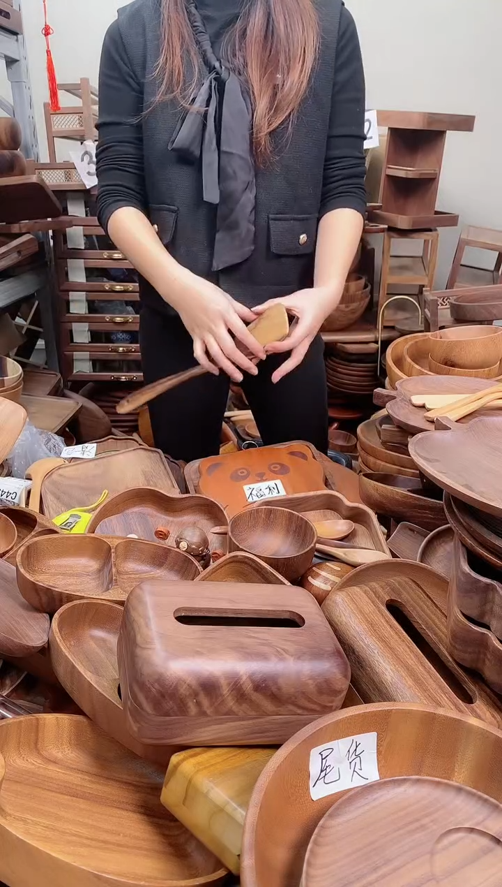 木  柚木扁平铲31*7cm    A