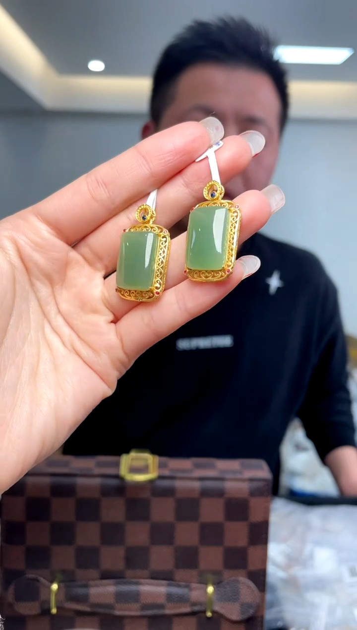 【闪购商品】和田玉·18K金镶嵌（多样性单个发货）