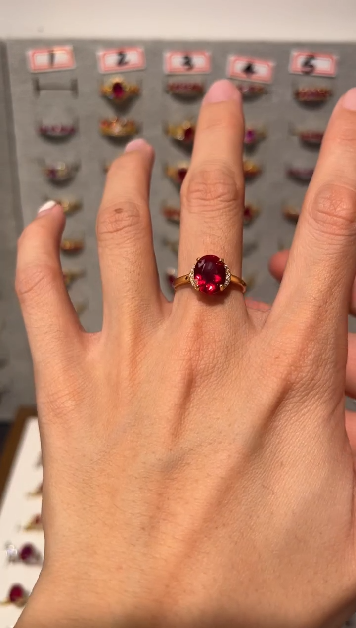 【闪购商品】红宝石戒指银S925镶嵌453123