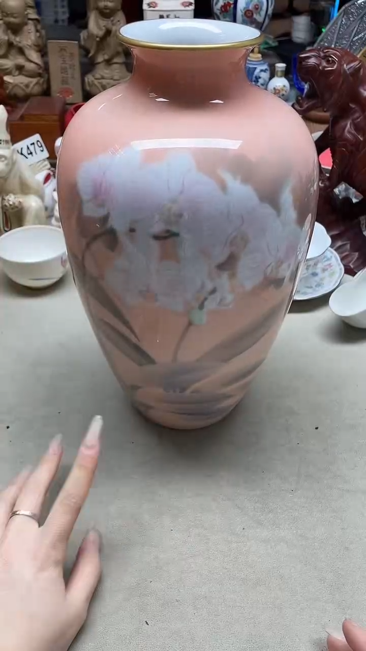 瓷片深川制花瓶31cm