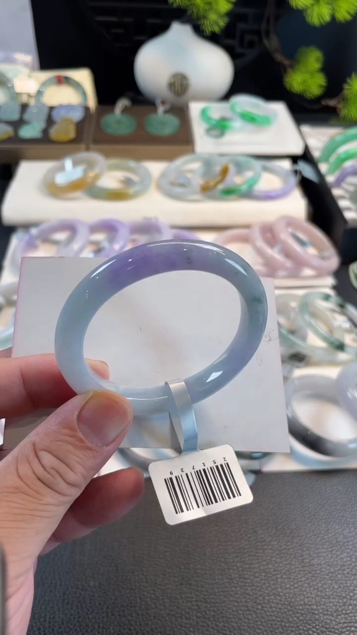 未镶嵌手镯翡翠A***352贵妃 有纹