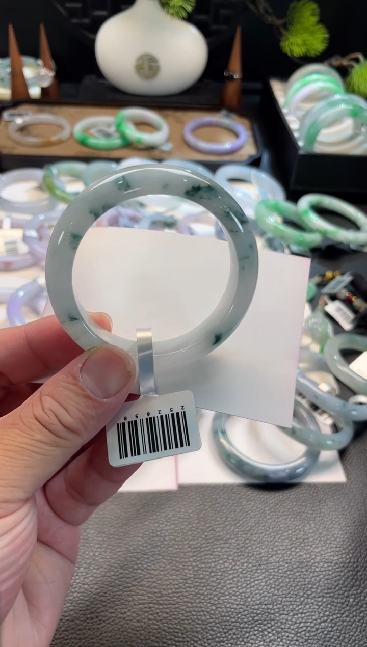 未镶嵌手镯翡翠139号 53正圈