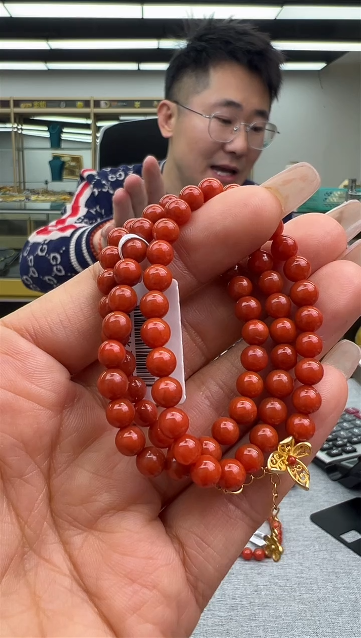 【闪购商品】南红玛瑙颈饰银S925镶嵌15秒拍号