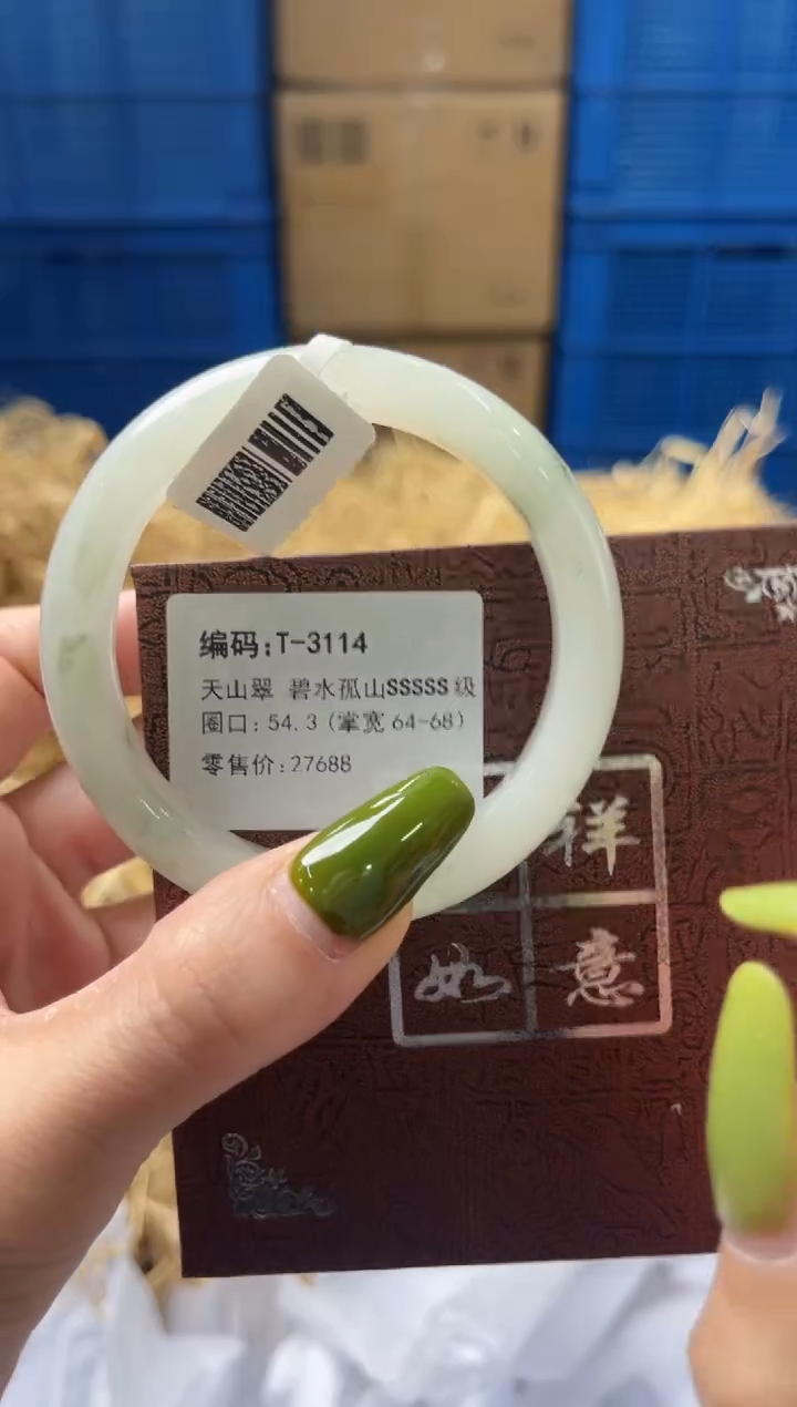 未镶嵌手镯石英质玉T3114