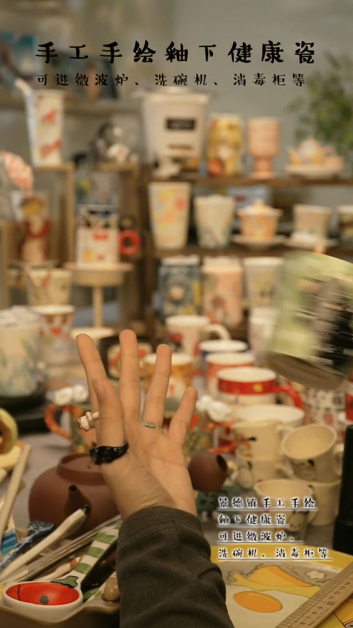 【闪购商品】杯陶瓷景德镇高温釉下彩@W612-2