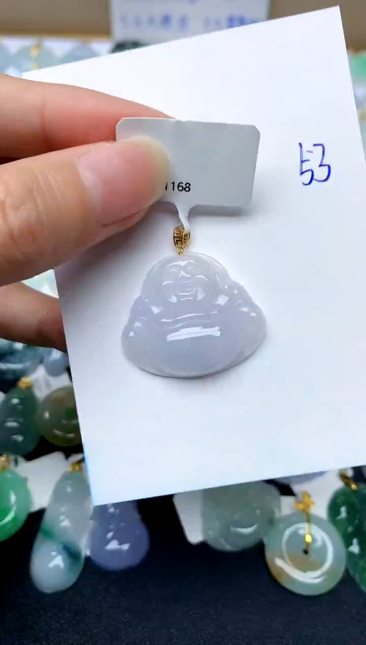 【闪购商品】翡翠颈饰18K金镶嵌53天然A货翡翠