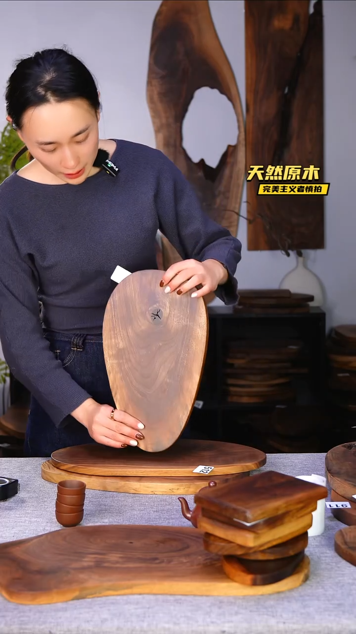 木北美黑胡桃原木.干裂疤结不属于商品质量问题完美主义者慎拍