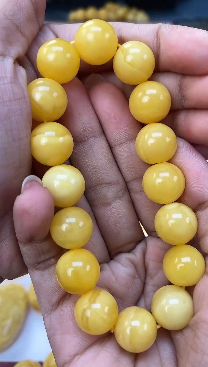 未镶嵌琥珀裸石天然琥珀蜜蜡手串