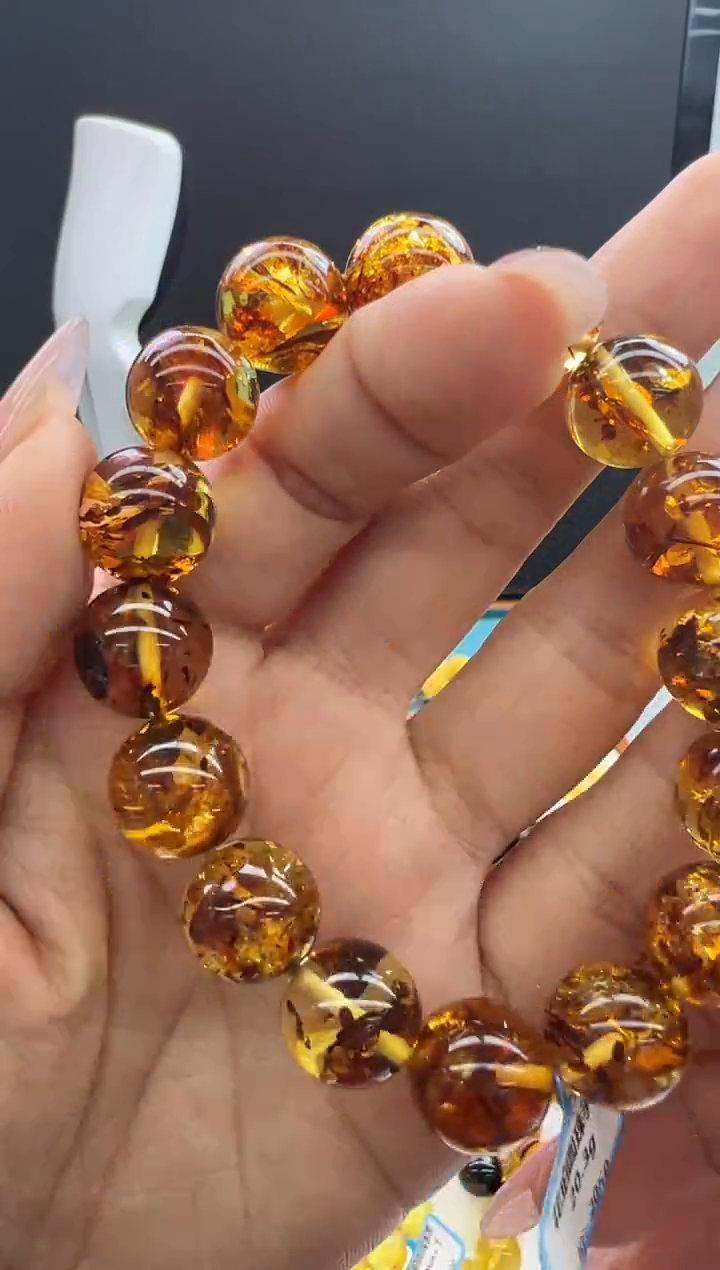 【闪购商品】琥珀手链未镶嵌138秒拍号