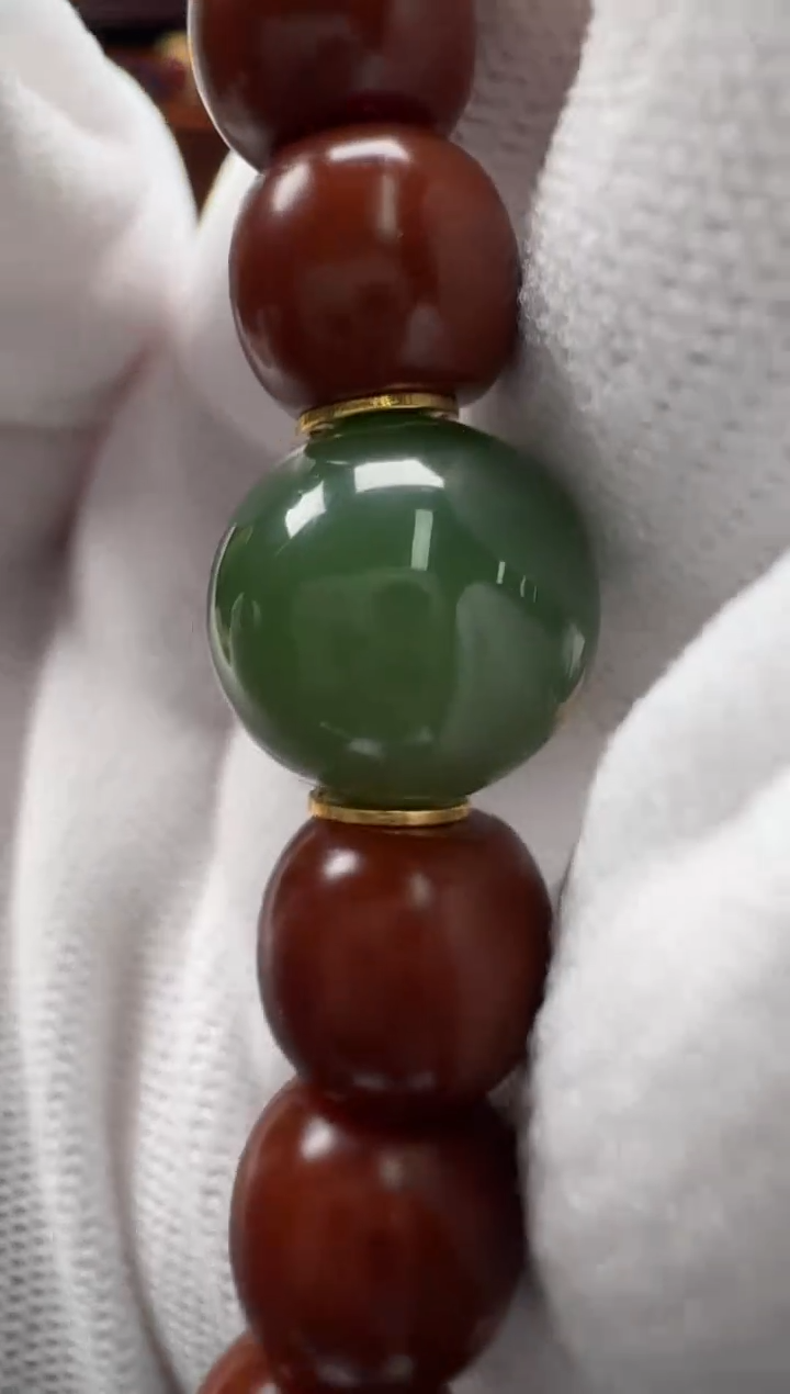 【闪购商品】和田玉（碧玉）配饰配饰18K金镶嵌配饰配饰