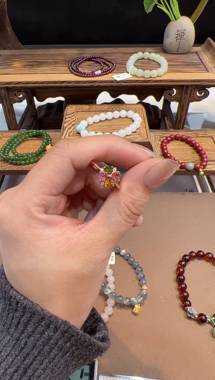 【闪购商品】碧玺戒指未镶嵌@@手饰