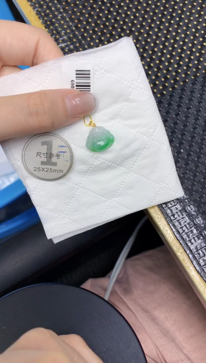 颈饰18K金镶嵌翡翠1111111
