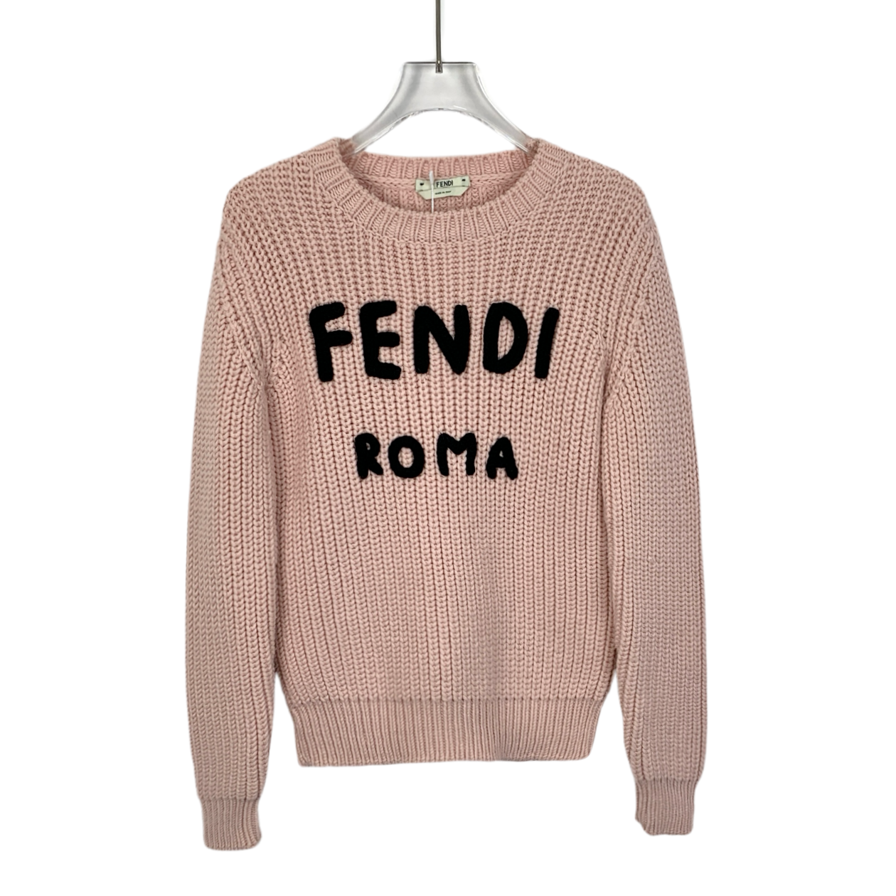 99新 FENDI/芬迪  H13928  logo字母刺绣毛衣 36 XS码 