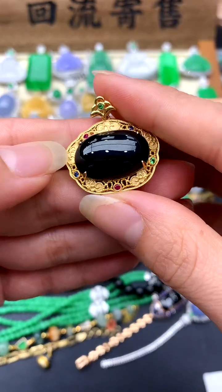 【闪购商品】翡翠颈饰18K金镶嵌152-中国好珍宝