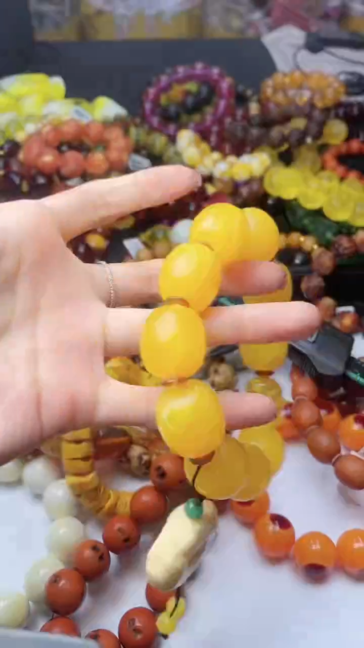 未镶嵌蜜蜡手链所见即所得 118 