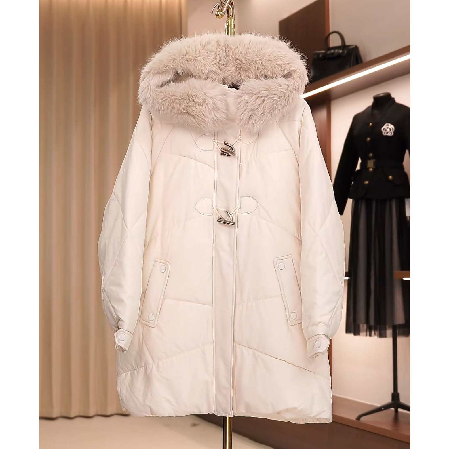 kk013修身型连帽短款常规款棉服棉衣保暖收腰韩版白色冬季
