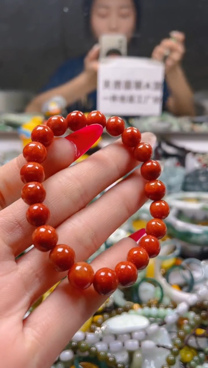 【闪购商品】翡翠颈饰未镶嵌8MM/G/翡翠A货一图一物