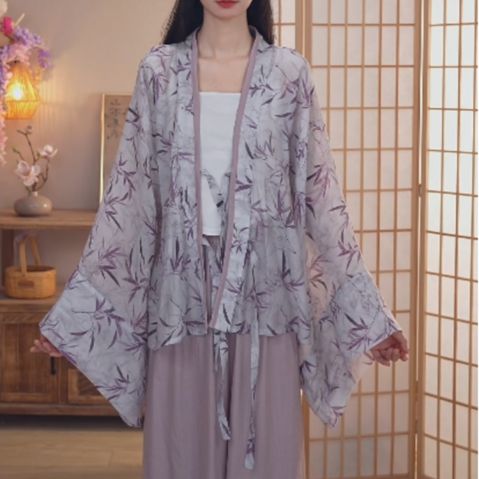 栗芝堂原创 |【杨幂电影节同形制】紫竹魏晋北朝褶衣