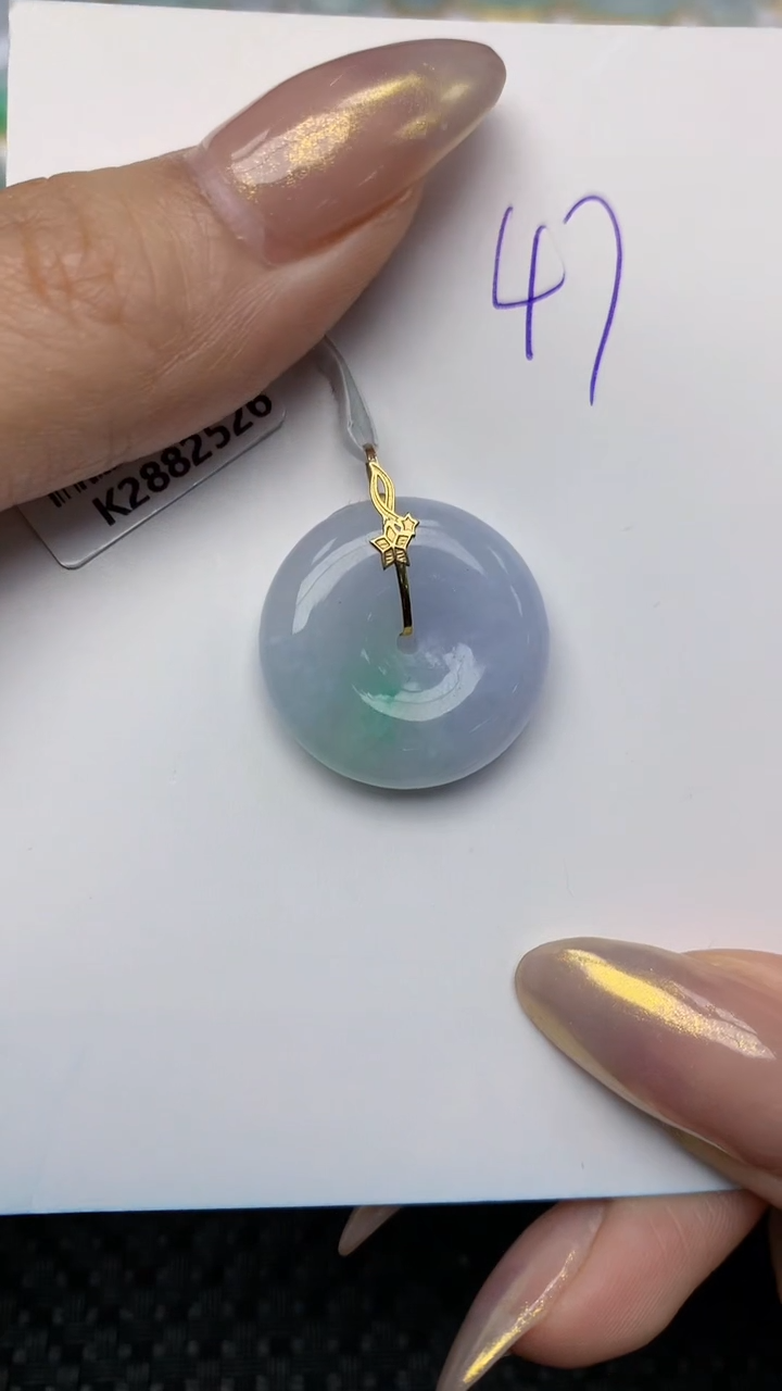 【闪购商品】翡翠颈饰18K金镶嵌天然翡翠A货