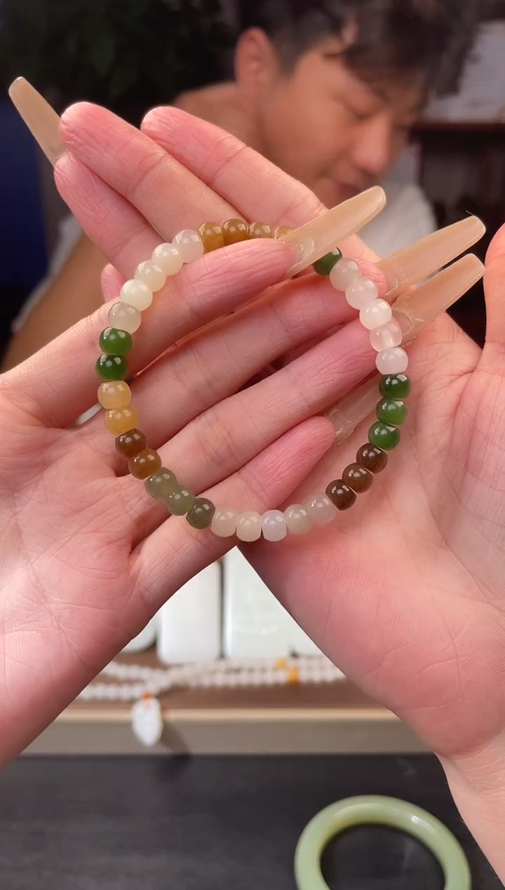 【闪购商品】未镶嵌和田玉手串和田玉多宝手串