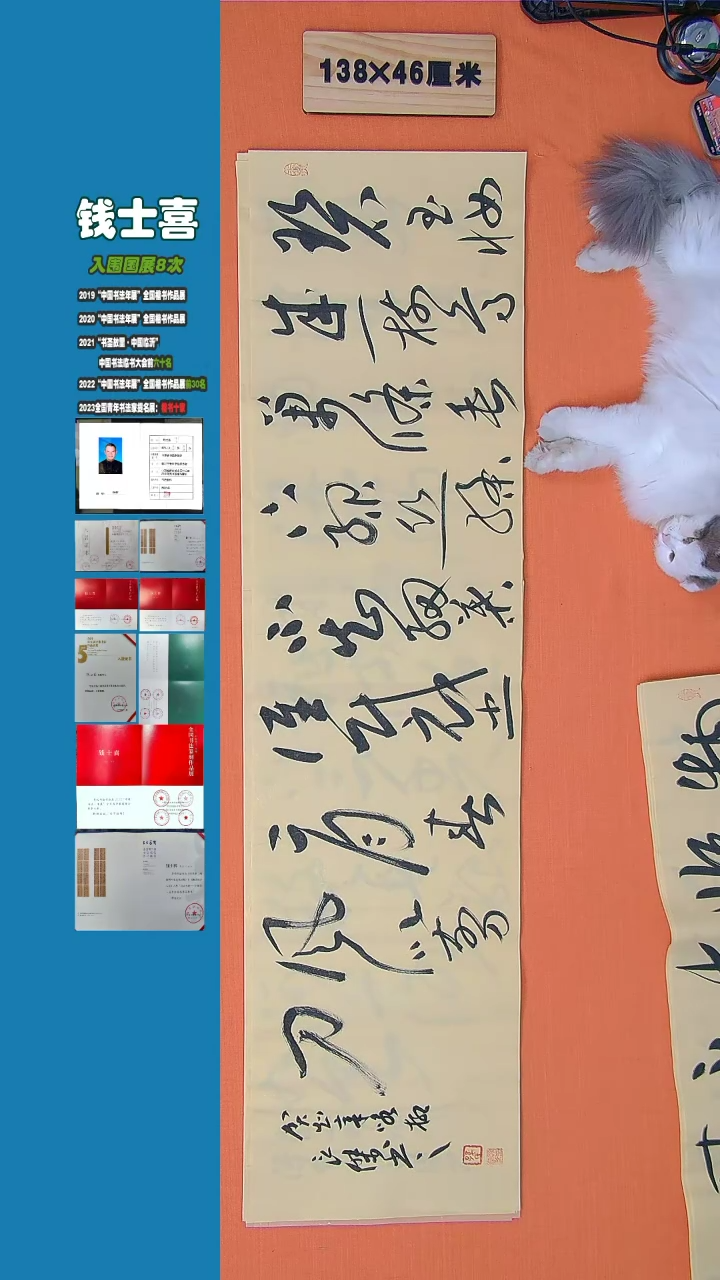 【闪购商品】书法孙良杰师书法纯手写书法精品138*34