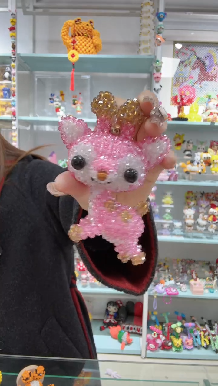 玻璃2529卡4水晶歪脖梅花小鹿材料包1套