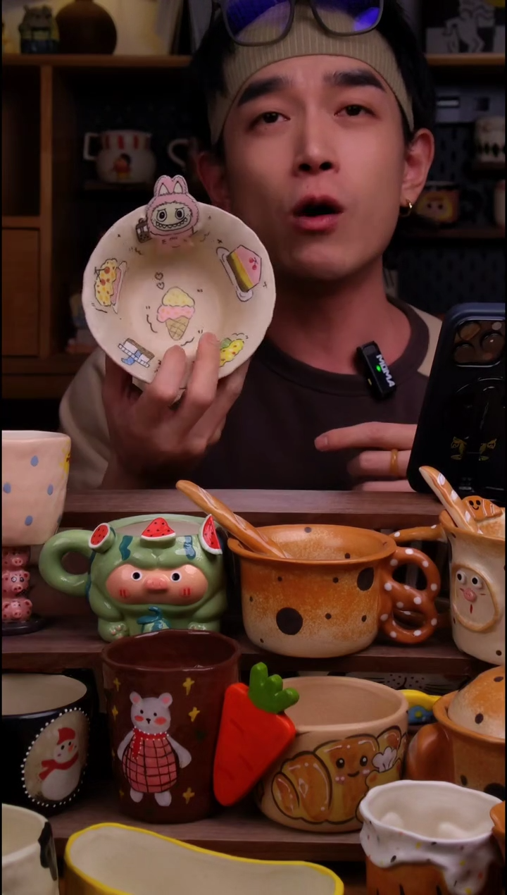 碗陶景德镇可爱设计师款陶瓷